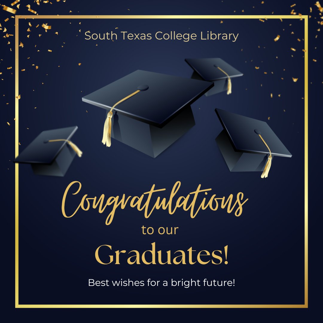 A message from the faculty and staff of the STC Library 💙 
We would like to extend our gratitude to the Class of 2023. We're very proud of all of your accomplishments. 😊 

#STCgrads #STCclassof23 #STCpride #STCjaguars #STCLibrary #library #libraries