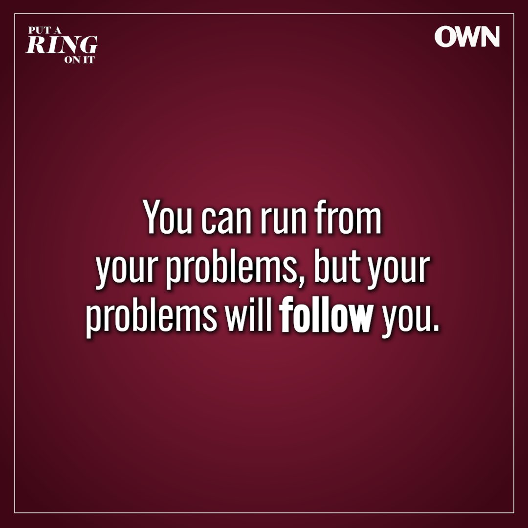 OWNTV's tweet photo. Are you working through your relationship problems or are you avoiding them? @Justdategirl is letting us know to let go of f.e.a.r 👏🏾 #PutARingOnIt https://t.co/vucFv4DNyY