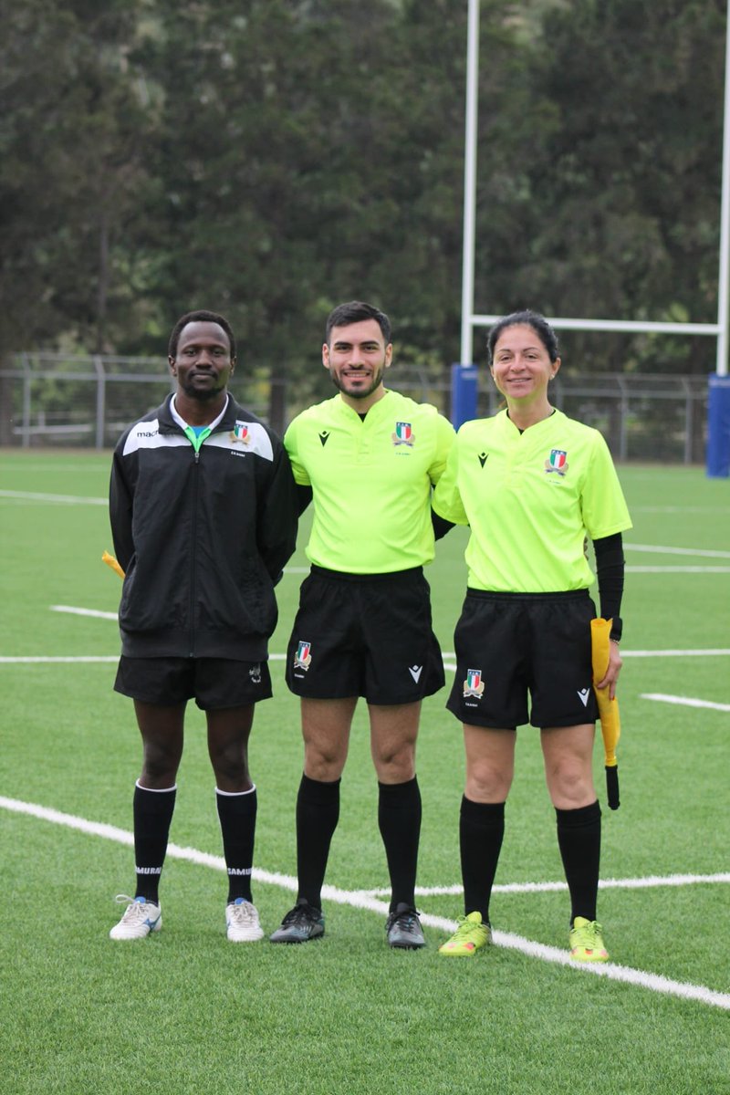 Our own Moses Ndungu @Moses_Ndungu1 made his refereeing debut in Italy's Serie B over the weekend. Ndungu, who's in Italy for studies, has previously officiated two consecutive @TheKenyaCup finals in 2019 and 2021. We wish all the best in his officiating journey in Italy!