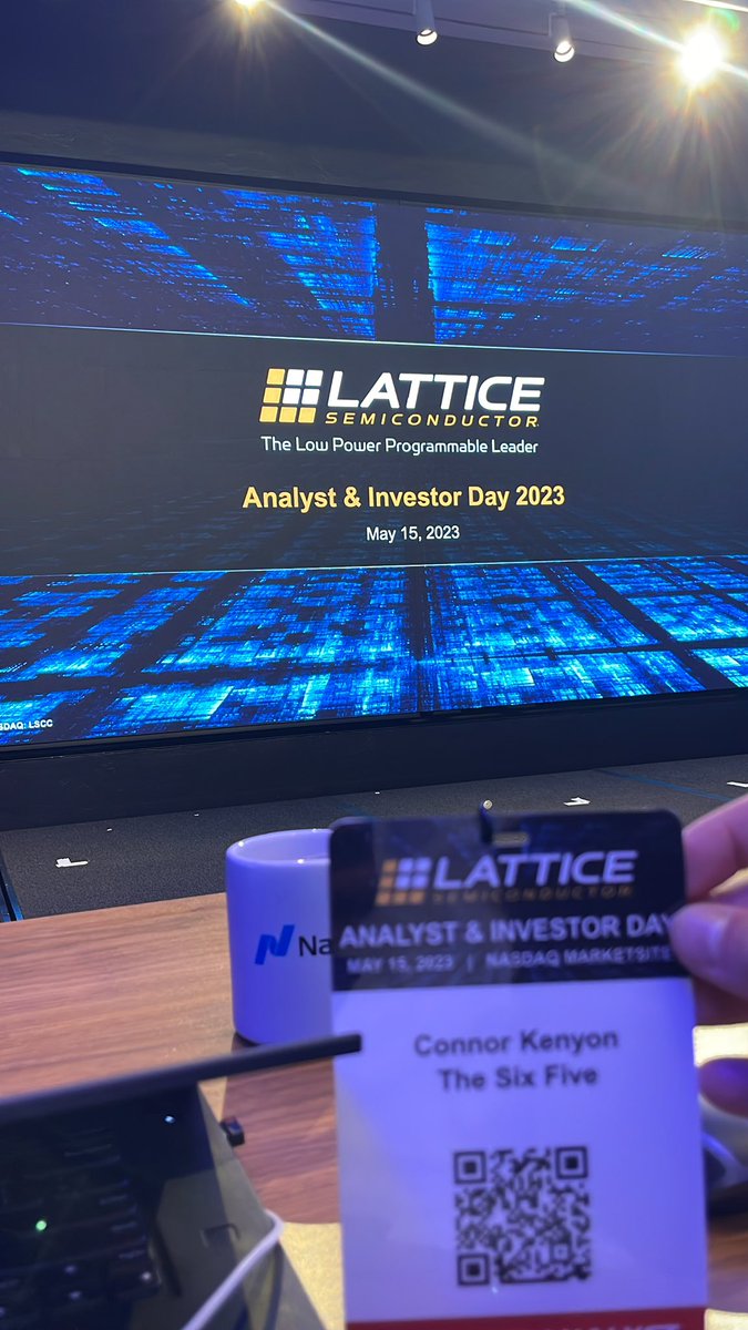 Here we go…@latticesemi Analyst & Investor Day and also shooting some @SixFivePodcast videos w/ @danielnewmanUV. Missing @PatrickMoorhead