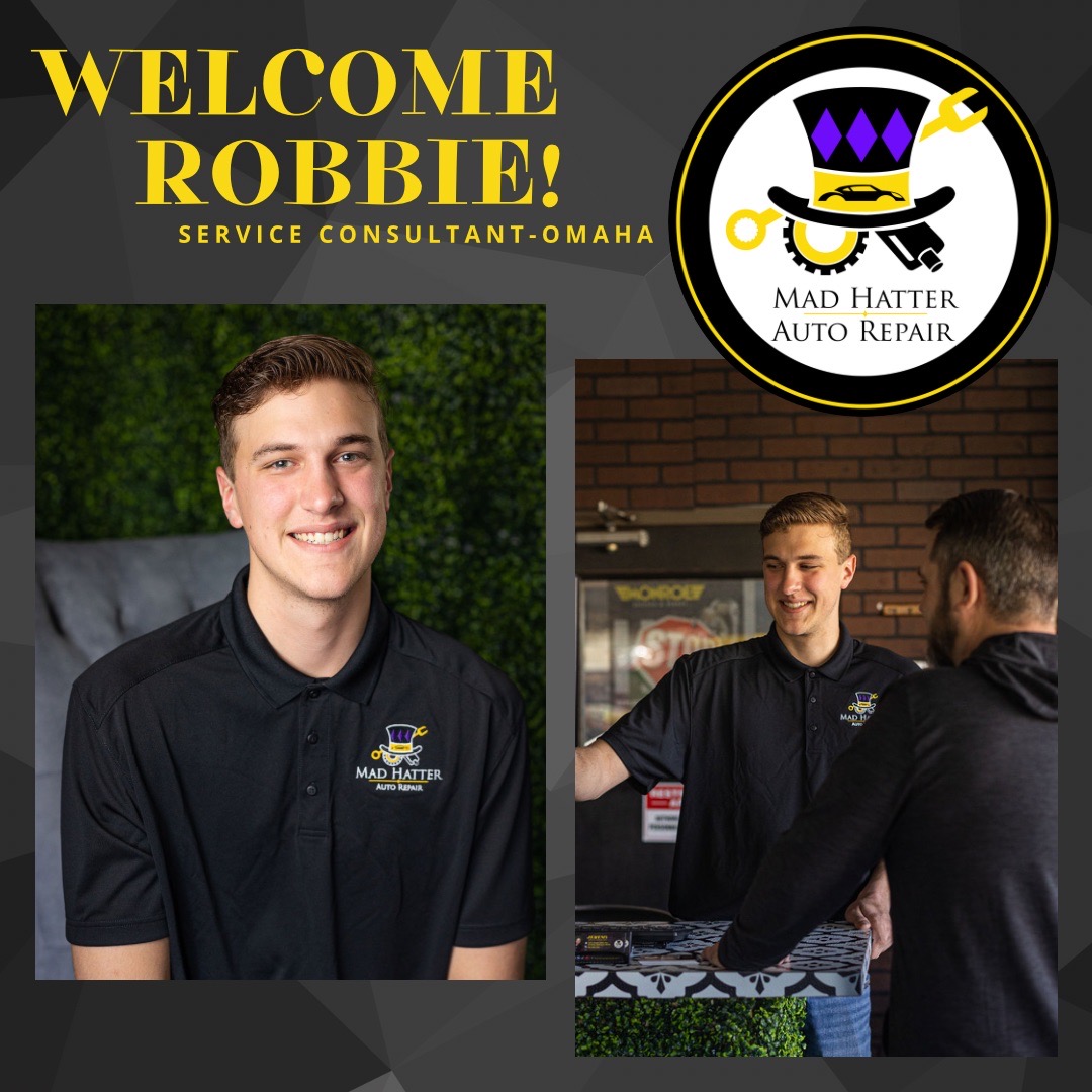 Welcome Robbie to the Mad Hatter Omaha team ! #CustomerService #Automotive #MadHatterAutoRepair #omaha #Nebraska