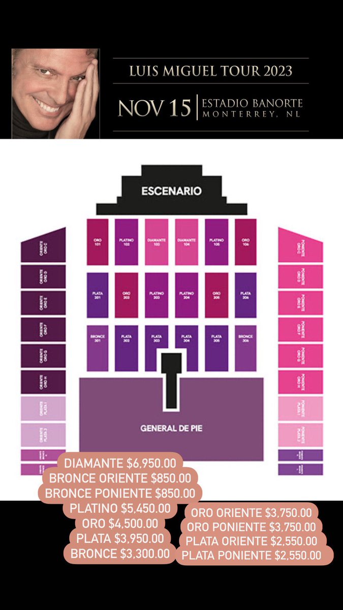 QuePlanMty on Twitter "🚨Estos son los precios de los boletos de Luis