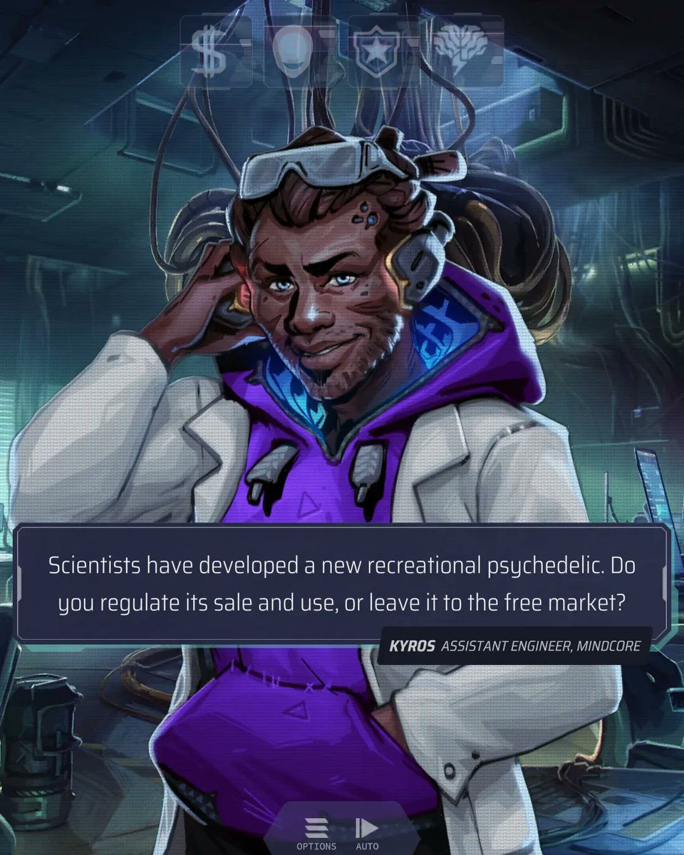 Dream_Harvest's tweet image. Can you balance the needs of the city&apos;s citizens against your own moral compass? NeuroNet: Mendax Proxy will challenge you to make tough decisions in a cyberpunk world. out now on Steam store.steampowered.com/app/1423000/Ne… #NeuroNetMendaxProxy #citymanagement #postcyberpunk #visualnovel