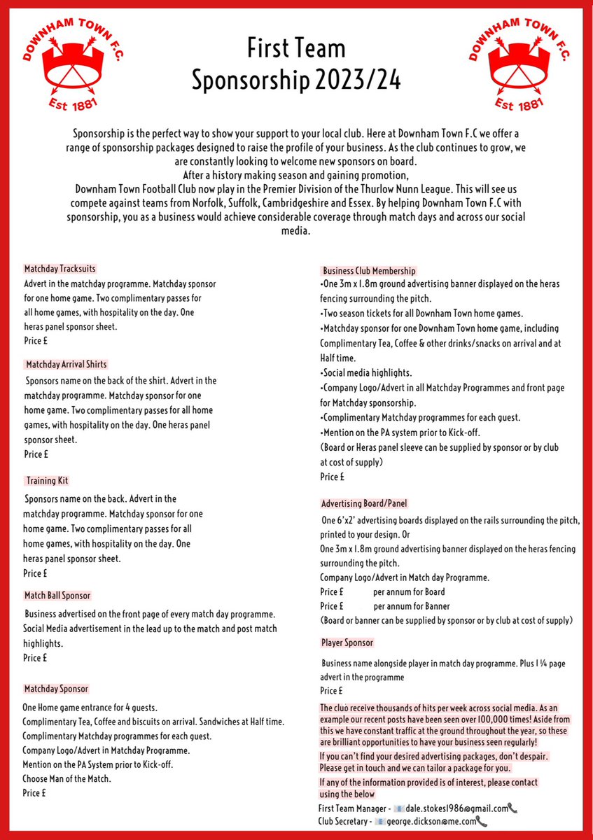 Downham Town FC tweet media