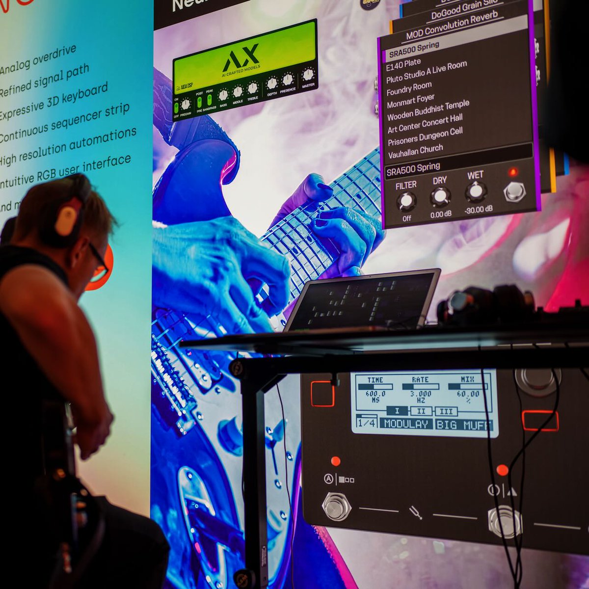 modaudiotw's tweet image. 📸 Check out the highlights from @superbooth 2023. We showcased the incredible MOD Dwarf, featuring the groundbreaking AIDA-X, Convolution Reverbs, and RealTime Mastering with the RMPro. Stay tuned for more updates! 🎛️🎶 #MODDwarf #AIDAX #ConvolutionReverbs @ReMasterMedia1