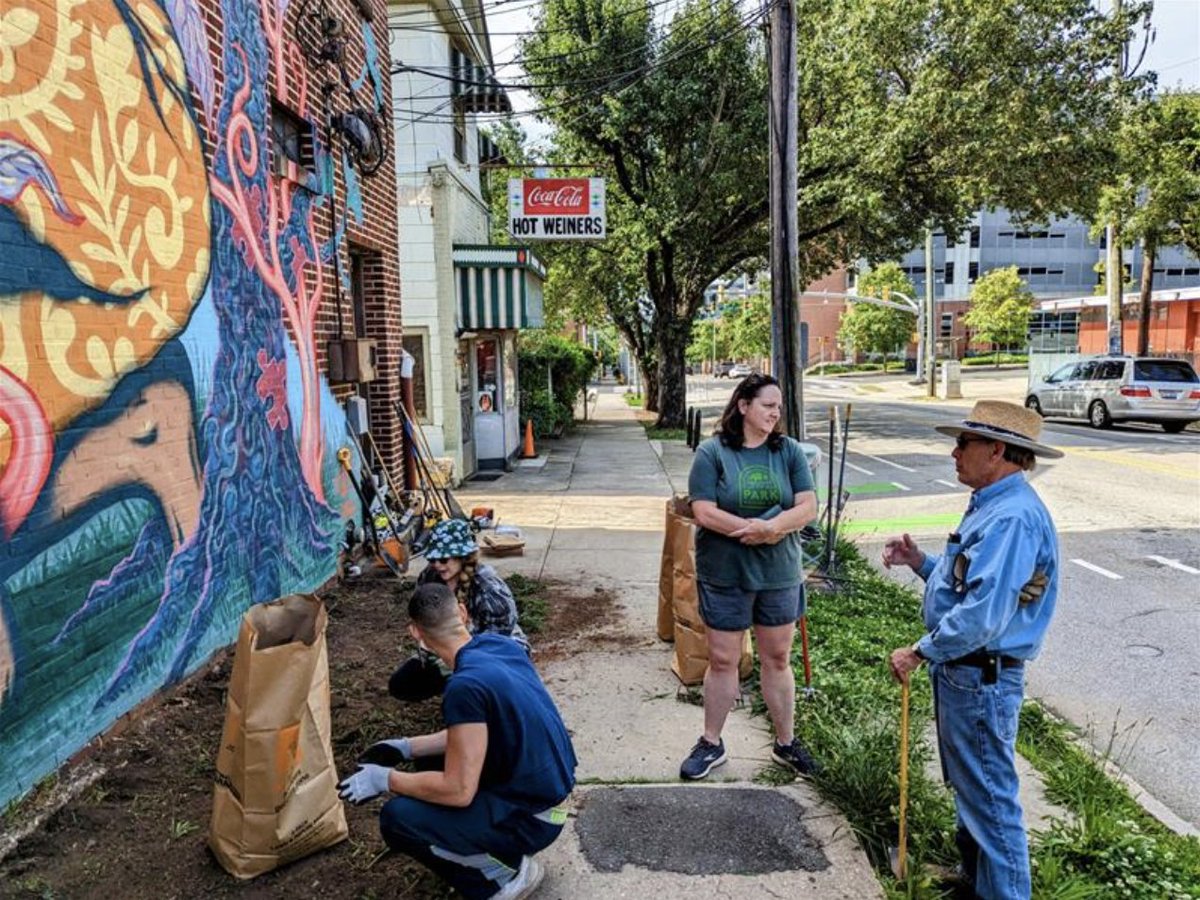 Dix Park Conservancy (@dixconservancy) on Twitter photo Exciting things are on the horizon for our downtown <a href="/DixPark/">Dix Park</a> mural! Volunteers cleared brush this weekend to make way for our newest project with <a href="/DowntownRaleigh/">Downtown Raleigh Alliance</a>, <a href="/artsplosure/">Artsplosure</a> + artist Katie Stewart. 🥾⛏️ Stay tuned for more info in the next few weeks! Exciting things are on the horizon for our downtown <a href="/DixPark/">Dix Park</a> mural! Volunteers cleared brush this weekend to make way for our newest project with <a href="/DowntownRaleigh/">Downtown Raleigh Alliance</a>, <a href="/artsplosure/">Artsplosure</a> + artist Katie Stewart. 🥾⛏️ Stay tuned for more info in the next few weeks!
