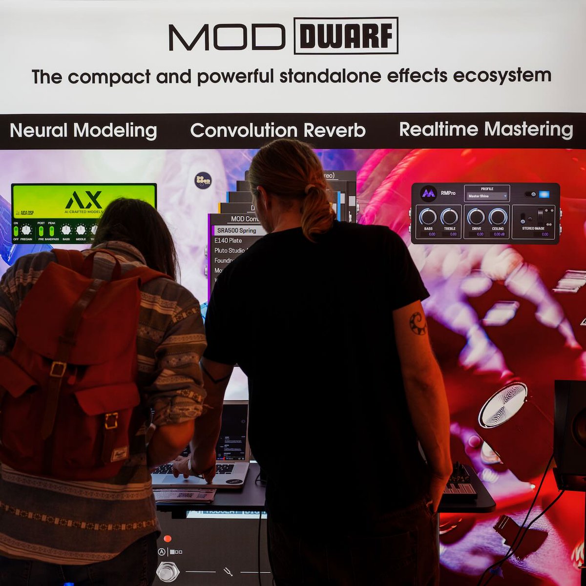 modaudiotw's tweet image. 📸 Check out the highlights from @superbooth 2023. We showcased the incredible MOD Dwarf, featuring the groundbreaking AIDA-X, Convolution Reverbs, and RealTime Mastering with the RMPro. Stay tuned for more updates! 🎛️🎶 #MODDwarf #AIDAX #ConvolutionReverbs @ReMasterMedia1
