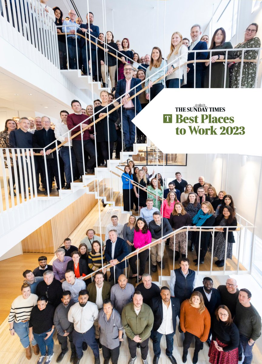 Delighted to announce that Derwent London has been recognised on The Sunday Times Best Places to Work List 2023! derwent.link/bptw @thetimes #bestplacestowork