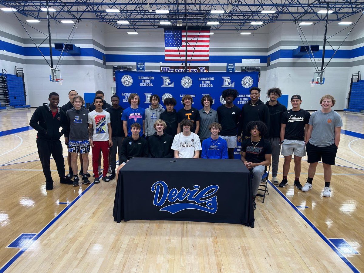 LebanonHoops's tweet image. Congratulations to Landen Engles (@LandenEngles15 ) for signing his scholarship to play basketball at Cumberland University! Landen is the 6th athlete from our basketball class of ‘23 to sign to continue on to play at sports at the college level! Go Phoenix! 
#NextLevelBlueDevils