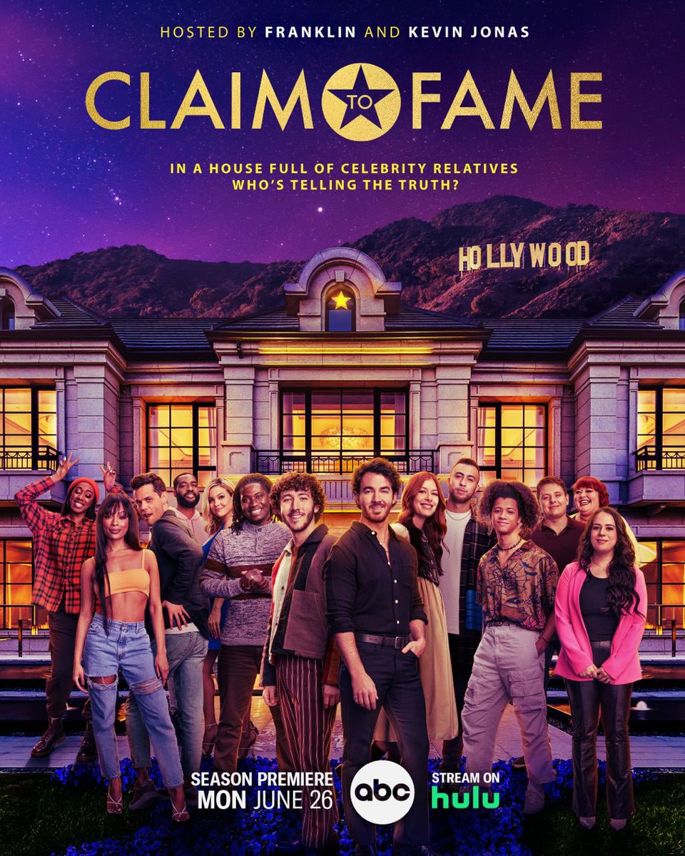 #ClaimtoFame is BACK and the star power is even better 🤩 Join us as your hosts for the season premiere, June 26 at 8/7c on ABC and Stream on Hulu! @ClaimToFameABC
