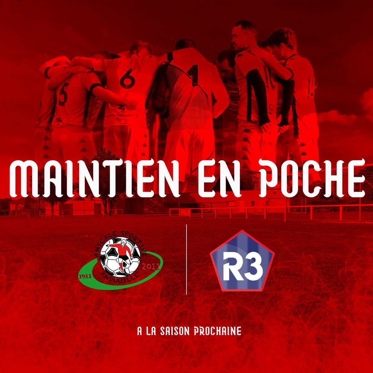 📊𝗟𝗲 𝗺𝗮𝗶𝗻𝘁𝗶𝗲𝗻 𝗱𝗮𝗻𝘀 𝗹𝗮 𝗽𝗼𝗰𝗵𝗲

Grâce au match nul d'hier (1-1) face à l'<a href="/HermineSaintOue/">Hermine St Ouen Des Toits 53⚽️</a>, notre équipe fanion est officiellement maintenue en régional 3 pour la saison prochaine.❤️🖤