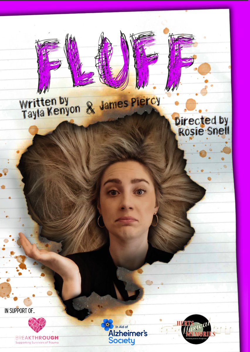 Check out our new poster for FLUFF! We are so excited to announce we are working with 3 amazing charities. Follow our page to find out more about them! 

#newwriting #poster #newplay #theatre #onewomanshow #supportingcharities