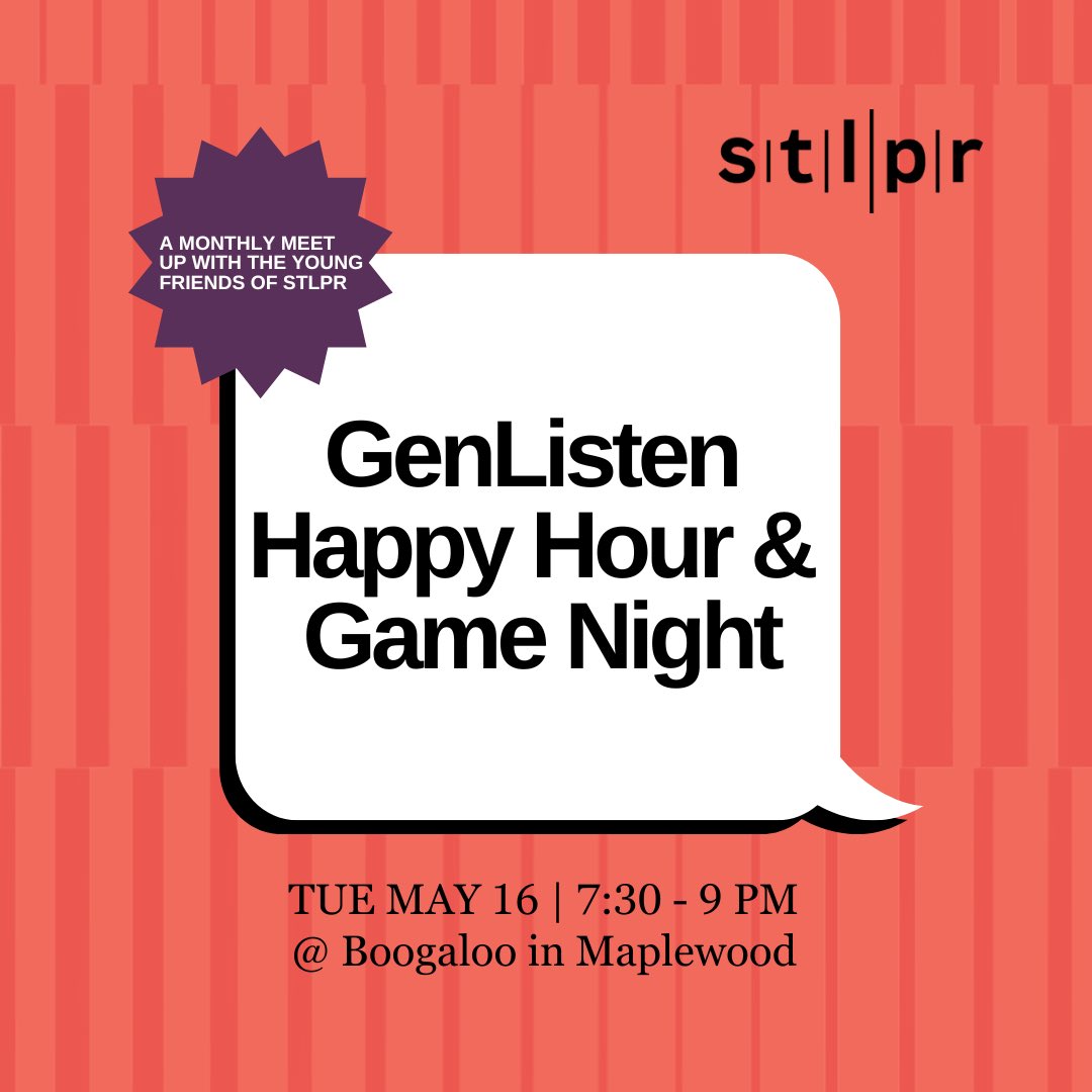 GenListenSTL's tweet photo. Heyyy Listeners! We hope to see you tomorrow night at Boogaloo for our next stop on the 2023 MetroQuest scouting tour.  

7:30p in Maplewood! https://t.co/z5nzcOM0IA