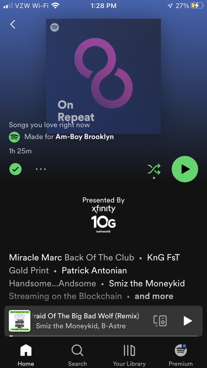 🗣My #OnRepeat @spotify playlist is being presented by @Xfinity #10GNetwork my name is @smizthemoneykid & #ImStreaming #24HoursInTheOffice #WeWorking #ImSoIndie 🫡