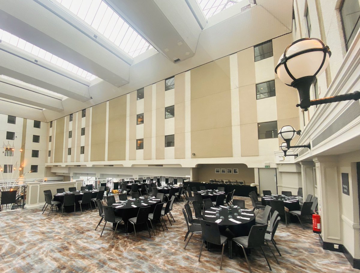 Library terrace area set up for private dinner and networking tonight! Love seeing clients use this fantastic space! #events #banqueting #hospitality
