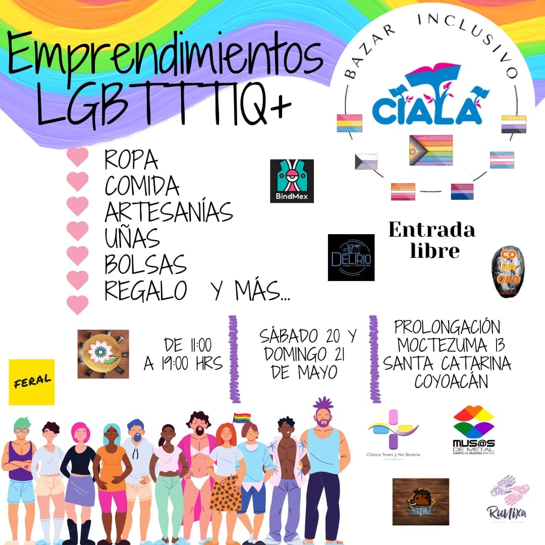StoreFeral's tweet photo. Como cada mes estaremos en CIALA  bazar en Coyoacán. Les esperamos junto con más emprendimientos como Binders, bebidas sin alcohol, juegos de mesa, uñas, chocolate, ropa y más.
💙💓🤍💓💙
🏳️‍🌈 https://t.co/WVa3WARFfO