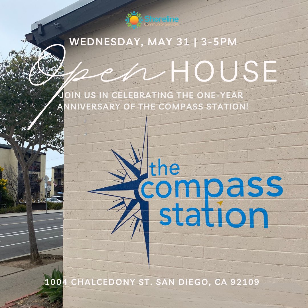 ShorelineSD's tweet photo. Join us for our Open House celebrating The Compass Station's one-year anniversary! 🎉🏠 Enjoy cake and punch as we reflect on a successful year of providing resources and services to our unsheltered neighbors. Let's celebrate our community's impact on homelessness together! 🫶✨ https://t.co/06fDguONXN