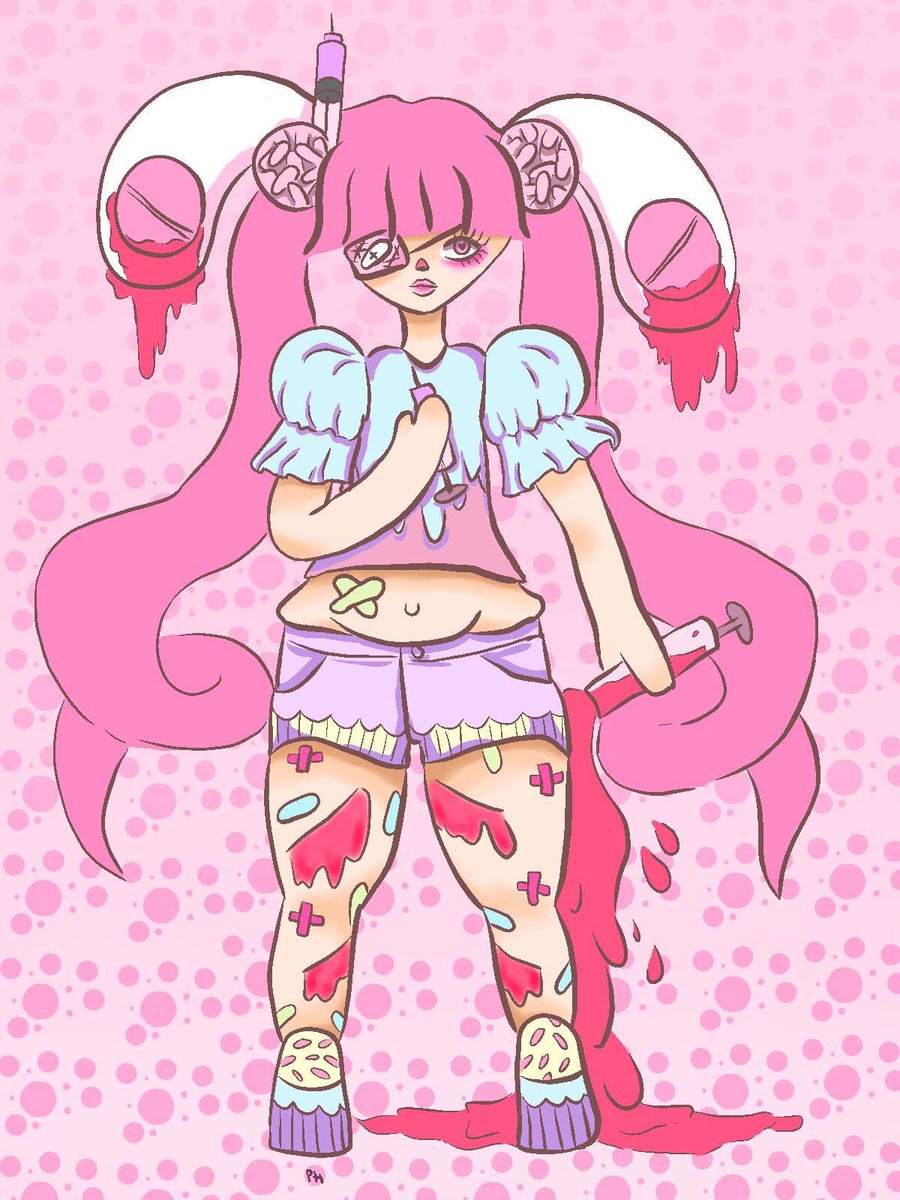papato_pie's tweet photo. Old little something something cuz I haven’t drawn anything in forever…. 
#pinkvibes #bunnygirl ( she’s still waiting for a glow up ) https://t.co/KgbhBO6nYX