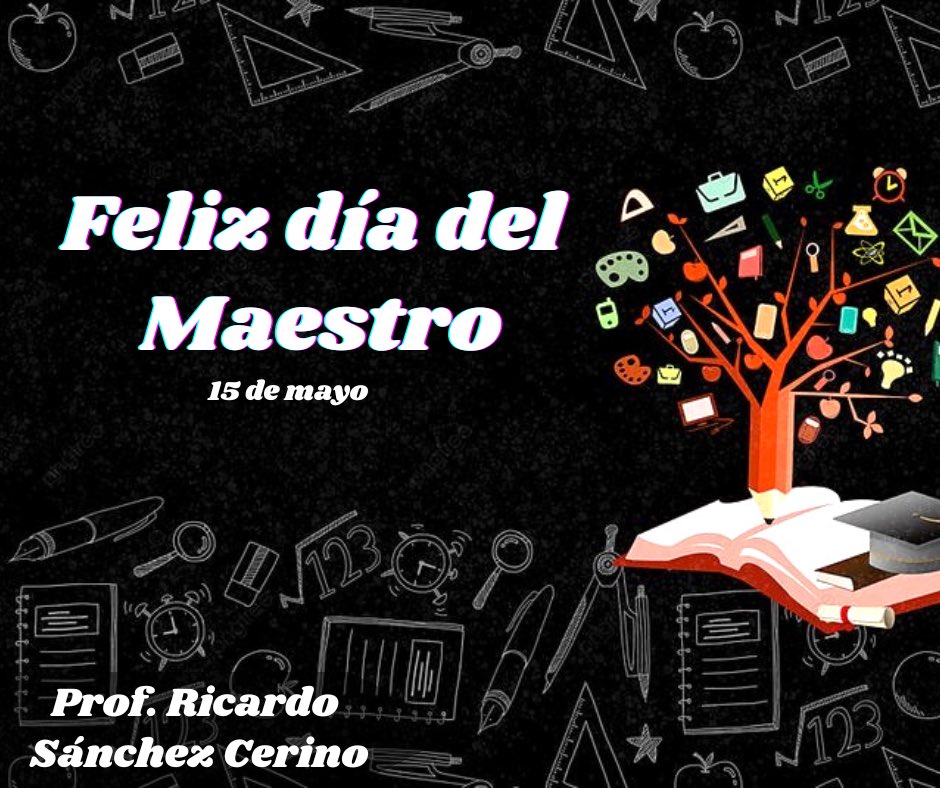 👩🏻‍🏫👨🏻‍🏫  “Ser maestro es darlo todo por ellos cada día” 

Felicidades a todas y todos mis colegas, en un día tan especial; los maestros tenemos la gran labor y responsabilidad de educar a las nuevas generaciones, a través de nuestros conocimientos. 

“Felicidades”