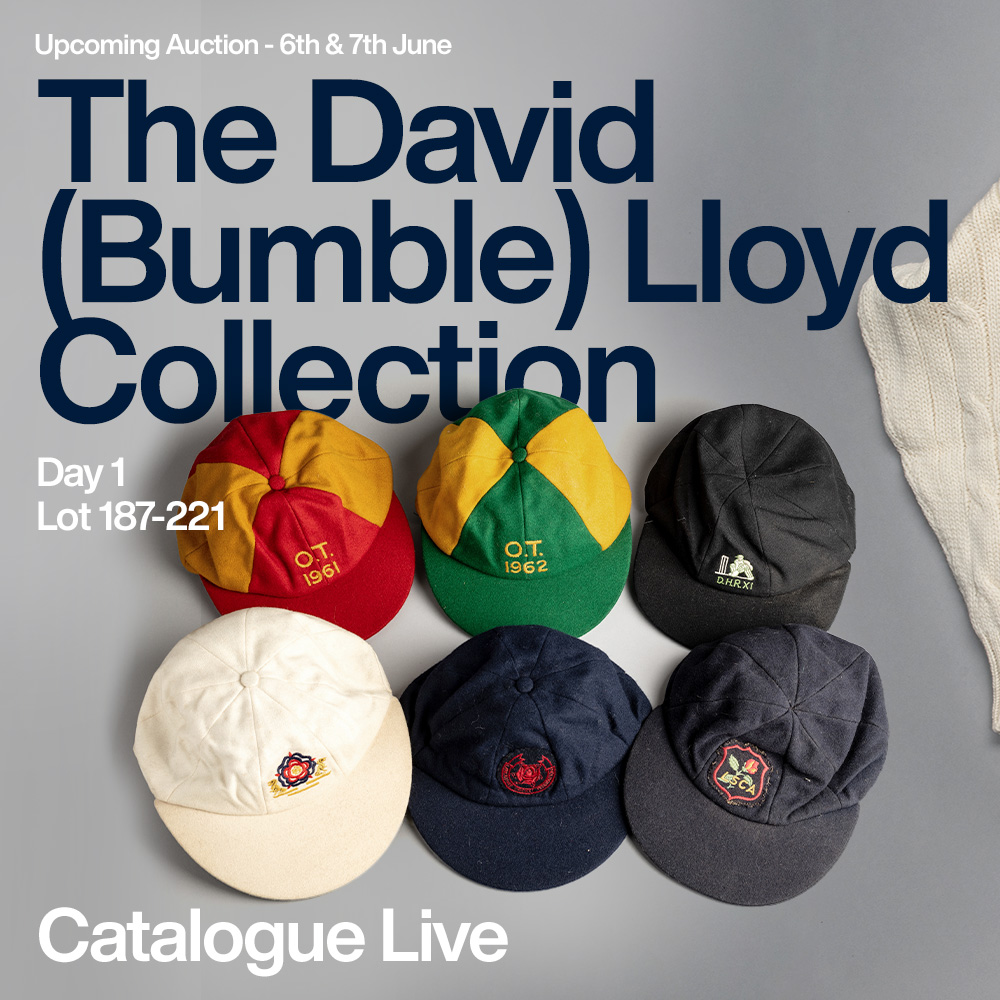 buddsauctions's tweet image. In our June auction, we are excited to be curating the sale of the David Lloyd (@BumbleCricket) collection which features superb mementoes of a truly wonderful career in the game of cricket.

Read our latest article to discover the full collection: grahambuddauctions.co.uk/news-blog/2023…