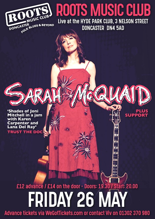 Our next event featuring Sarah McQuaid will be at the Hyde Park WMC. Hope to see you there. wegottickets.com/event/557394 @sarahmcquaid