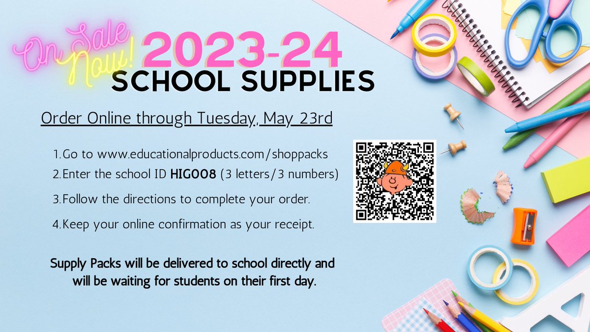 @HV_Vikings preorder 23-24 school supplies online at tinyurl.com/mr2us7dd through Tuesday, May 23rd. #lifeisgoodatHVE