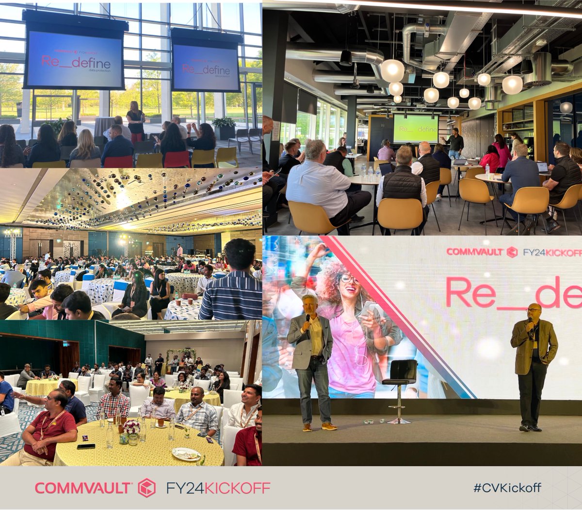 Commvault's tweet photo. Welcome to New-NewSchool! Some great footage coming in from our watch parties across the globe! #Vaulters - we'd love to know where you are joining from and share a picture using the #CVKickoff.

#CommvaultLife https://t.co/rXw6WNpEbu