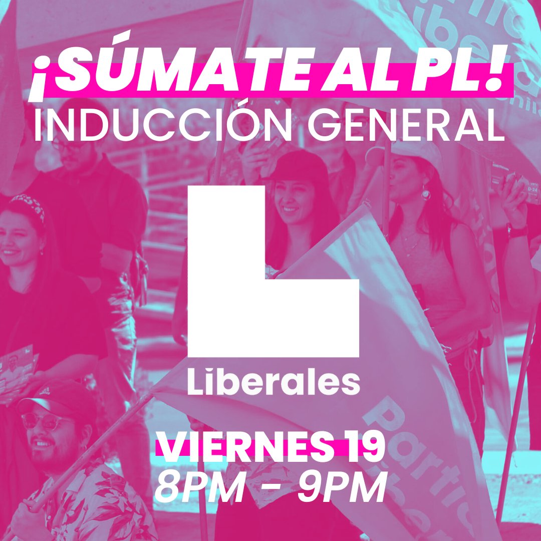 Liberales_Chile's tweet photo. ¡Milita en el PL!

Si buscas un espacio desde donde hacer política Liberal Igualitaria de Centro Izquierda, te invitamos a la inducción que tendremos este viernes. 

Creemos en un Chile Libre, Igualitario y Fraterno. 🇨🇱

Inscríbete aquí: https://t.co/ggn6gKghAR https://t.co/ysTIb7myGo