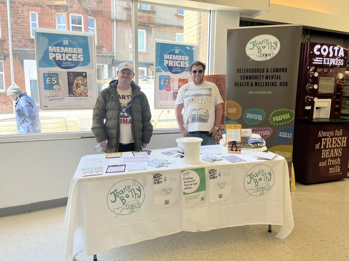 At our local @coopuk in Helensburgh today for Mental Health Awareness Week. If you’re in today stop by and say hello, free pens, and lots of information on how to reduce stress & anxiety with us today #mentalhealthawarenessweek2023 #anxietysupport #helensburgh