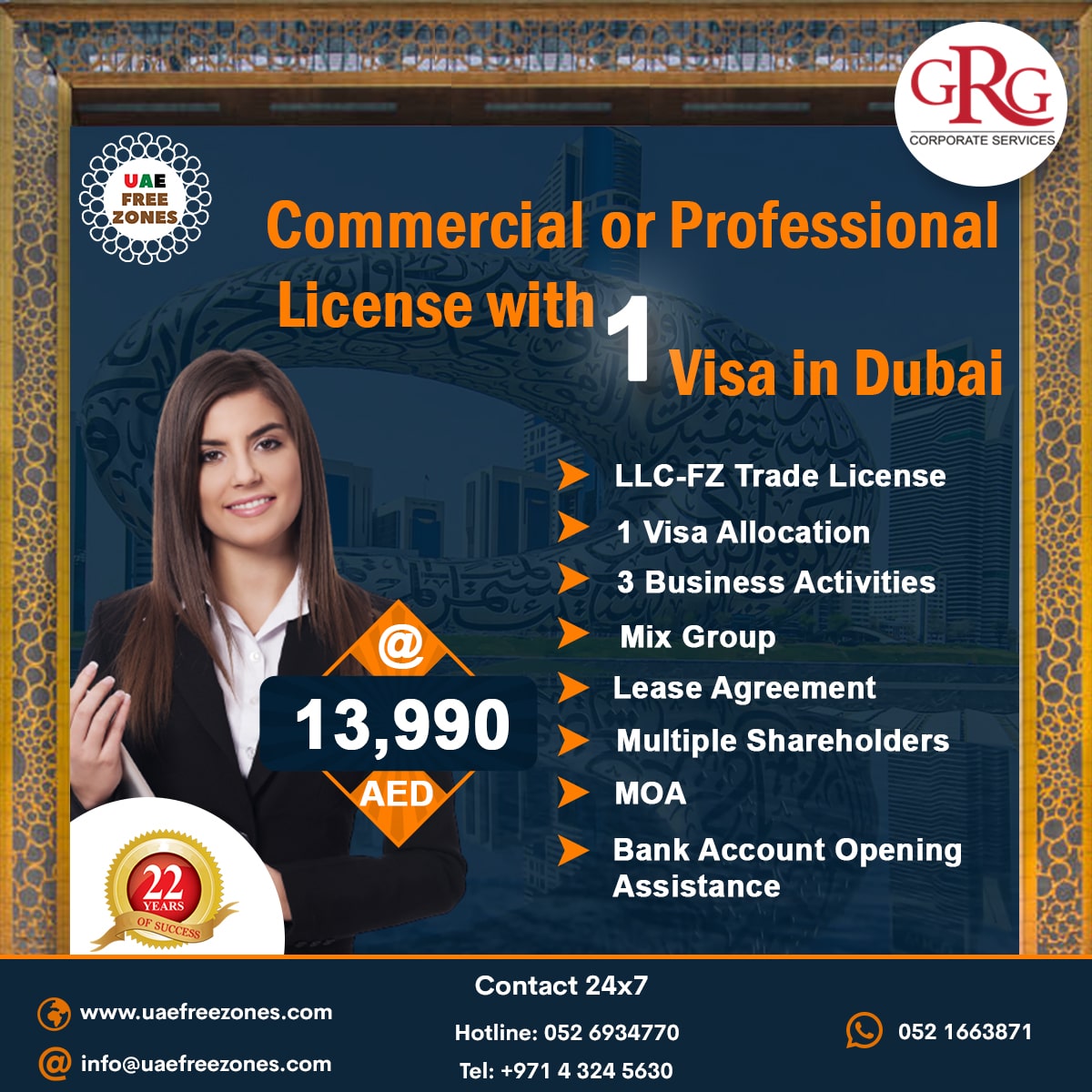 uaefreezone's tweet photo. Looking to establish your business in the UAE? We have great news for you! With a commercial or professional license and just one visa, you can now operate your business
Contact us 
+971 4 324 5630
+971 52 6934770
info@uaefreezones.com
https://t.co/PR6Yvqs7Zk
#DubaiFreeZones https://t.co/Yy66ccJxCE