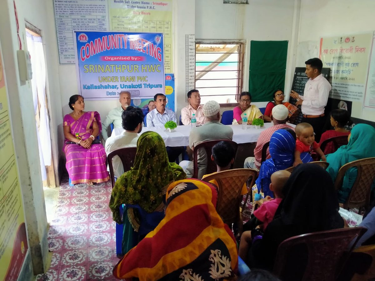 RI_tripura's tweet photo. Sensitization of local leaders and influencers at Srinathpur HWC under IRANI PHC, Unakoti district
.
Strengthening #SBC for #Routine_Immunization
.
@PMOIndia @tripura_cmo @JKSinhaIAS @SubhasisTcs @nhm_tripura @DrMousumiSarkar @MoHFW_INDIA @Vaccinate4Life @WHO @UNICEFIndia https://t.co/E7Zom0z59Z