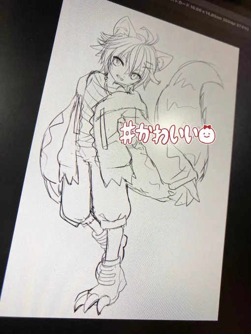 はーん💕ドローイングも楽しい!!キャラ設定考えるみたいで(  >罒<  )いーっ!💕