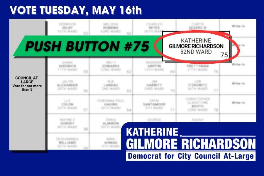 Kathy_Gilmore's tweet photo. 1 more day
22 more hours to work as hard as we can!!!!!
Vote Katherine Gilmore Richardson #75 for Philadelphia City Council At-Large!!!!!!!
#VoteKathyForPhilly #AlwaysWorkingForYou #TheJourneyToMay16 #MomsGetTheJobDone https://t.co/u7OVvScSPE