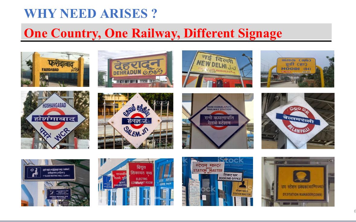 AshwiniVaishnaw's tweet photo. Guidelines released for passenger friendly standardisation of signages across all railway stations in India. https://t.co/zySSW8I4gX