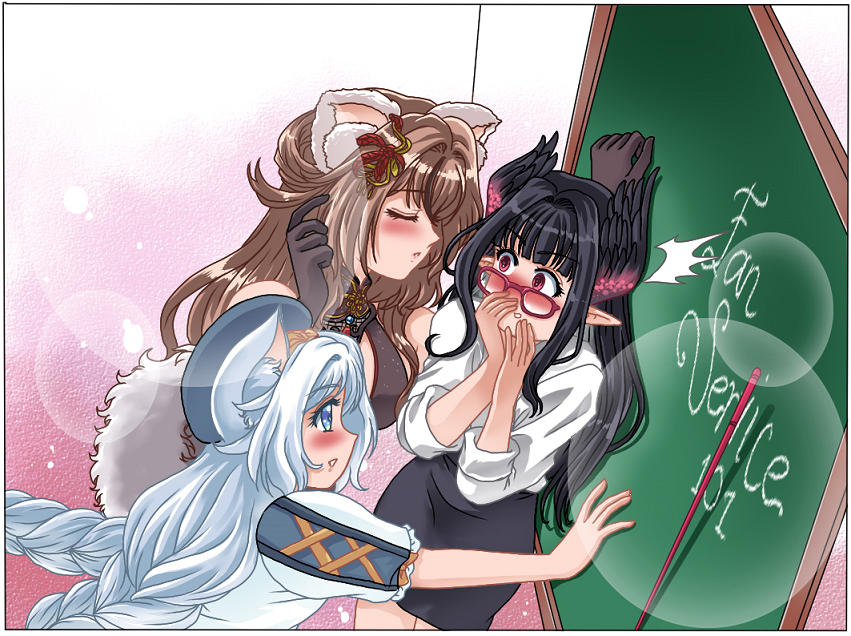 AmbrGlw's tweet photo. Club Amber#10 - Fanservice💦?
#Vtuber #ClubAmber #4koma
Artwork by @BlueKittyCh https://t.co/AmNZIGlkam