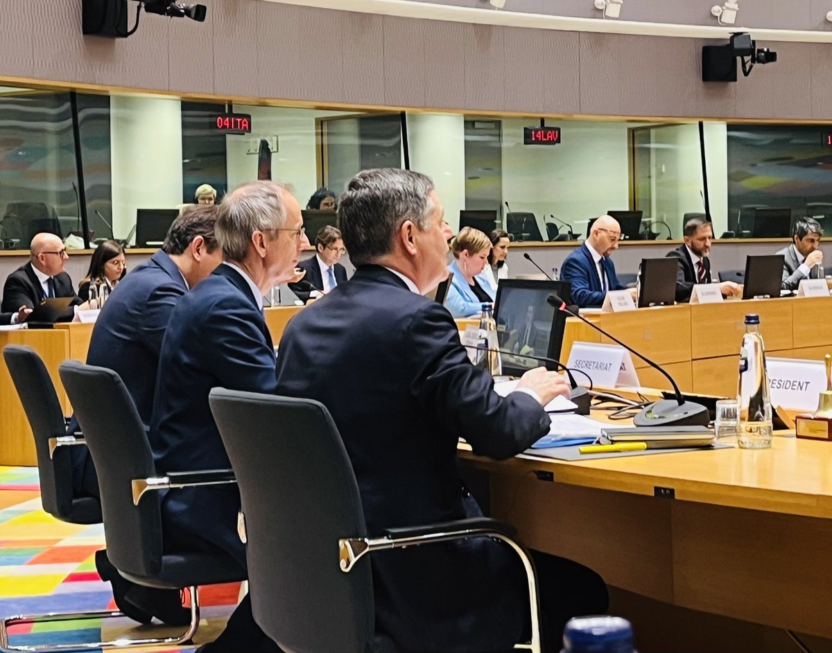 Today’s #Eurogroup meeting starting with a discussion on the macroeconomic developments in the #euroarea on the background of the newly released Spring 2023 #ECForecast.