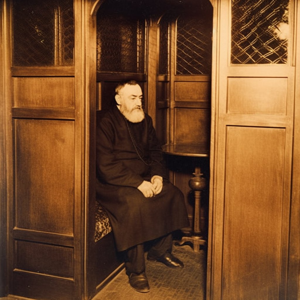 divinegracepubl's tweet image. In the small town of Pietrelcina, Italy, St. Padre Pio served as a beacon of light, drawing believers from all over the world to his humble church. One of his main activities was listening to confessions, and act he did to unearth sins buried deep within penitents' hearts.

One…