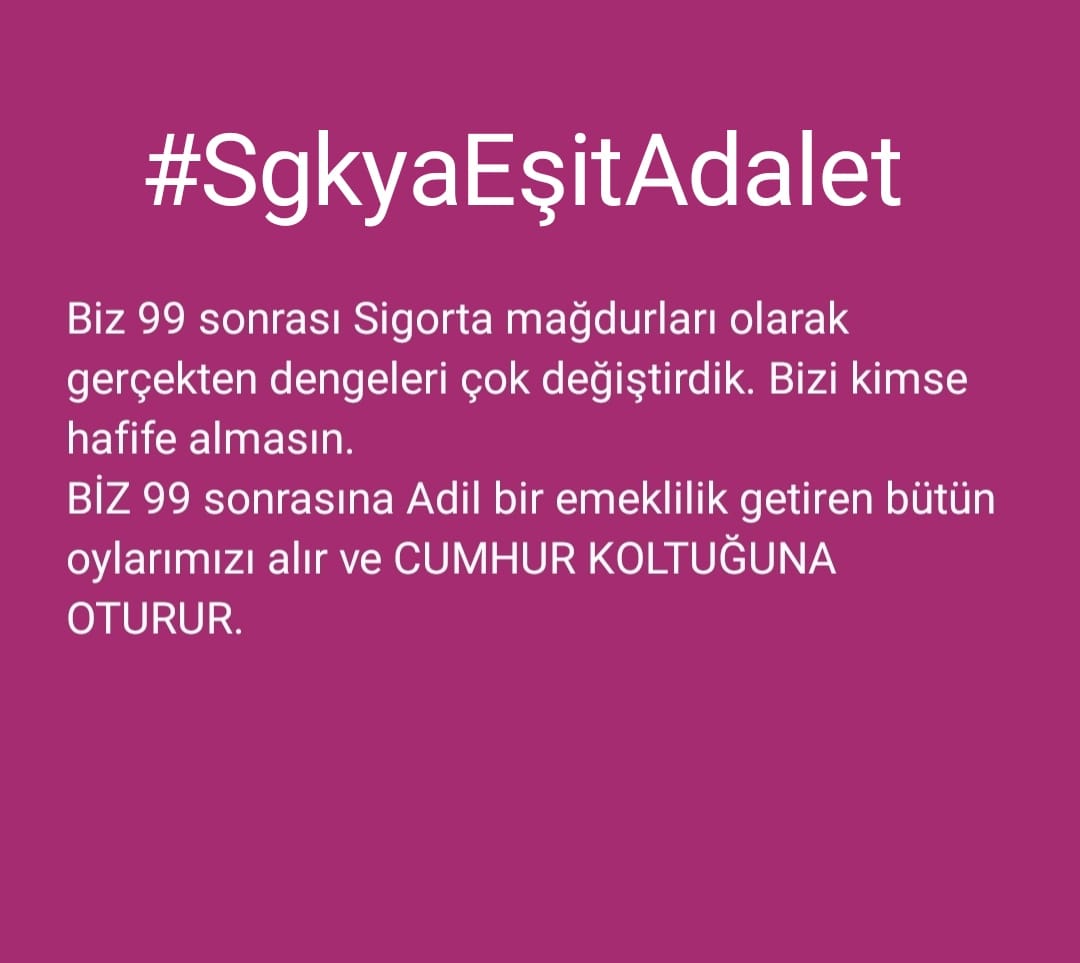 bektas_ziya's tweet photo. Bu düğümü 2000ler çözecek
BU kilidi 2000ler açacak
EMEKLİLİKTE ADALET ve EŞİTLİK İSTİYORUZ

#SgkyaEşitAdalet https://t.co/3fMbf7w7xP