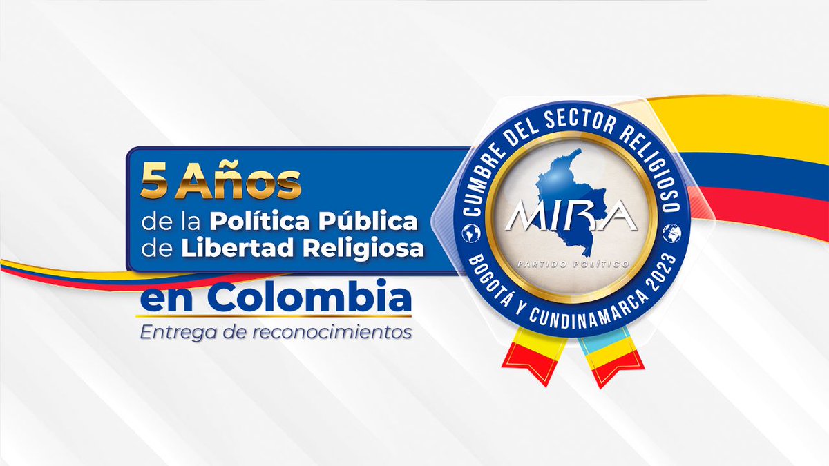 PartidoMIRA's tweet photo. Hoy: Cumbre del Sector Religioso 2023

En vivo, desde el Hotel Grand Hyatt en Bogotá, a partir de las 9 am (Hora Colombia):

https://t.co/zyQgGnfGst

Cinco años de la política pública de Libertad Religiosa en Colombia. Entrega de reconocimientos.

#CumbreSectorReligioso https://t.co/WvjdohI2g1