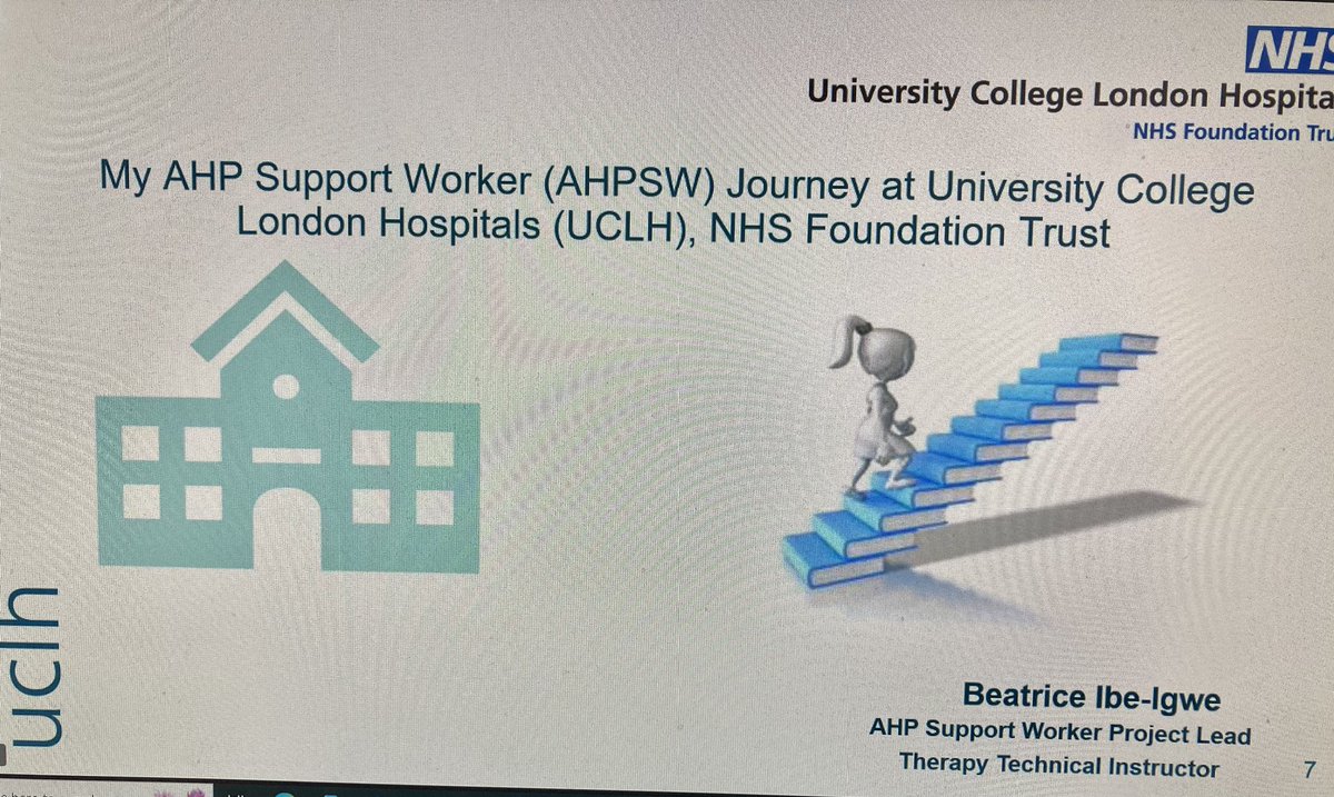 Jo Cunningham-Davis (@jocunninghamda1) on Twitter photo Great to hear about Bea’s AHP Support worker journey <a href="/uclh/">UCLH</a> at today’s webinar on Inclusive recruitment of AHP Support workers #AHPsupportworkers <a href="/Beaigwebuike/">Beatrice</a> <a href="/DrFYung/">Fiona Yung</a> <a href="/jo_gelona/">Jo Gelona</a> <a href="/IanTaylorRD/">Ian Taylor</a> @A_R_Capp <a href="/RebeccaRadUCH/">Rebecca steele</a> Great to hear about Bea’s AHP Support worker journey <a href="/uclh/">UCLH</a> at today’s webinar on Inclusive recruitment of AHP Support workers #AHPsupportworkers <a href="/Beaigwebuike/">Beatrice</a> <a href="/DrFYung/">Fiona Yung</a> <a href="/jo_gelona/">Jo Gelona</a> <a href="/IanTaylorRD/">Ian Taylor</a> @A_R_Capp <a href="/RebeccaRadUCH/">Rebecca steele</a>
