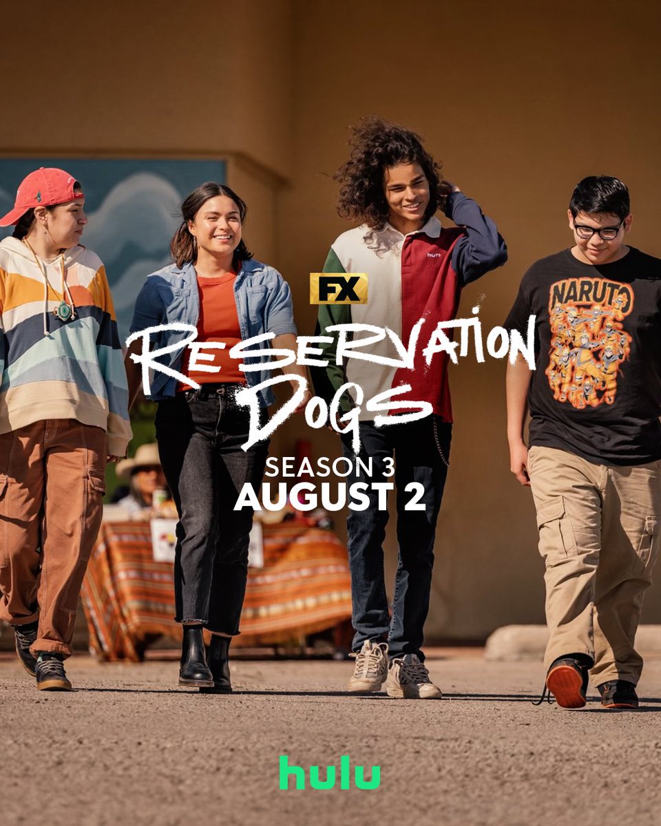RezDogsFX's tweet image. This will lift your spirits. FX’s #ReservationDogs returns August 2. Only on @hulu.