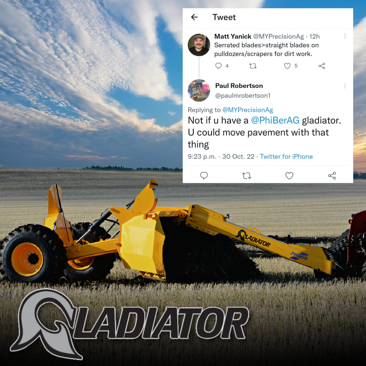 PhiBerAG's tweet photo. Spring is the perfect time to assess your future drainage projects.
Inquire today for price and availability on our PhiBer #Gladiator!
#PhiBer #DASHdashBaby #Plant23 #Spray23 #Agriculture #Farming #Pulldozer #Grading #Drainage https://t.co/vZm1FLDGOs