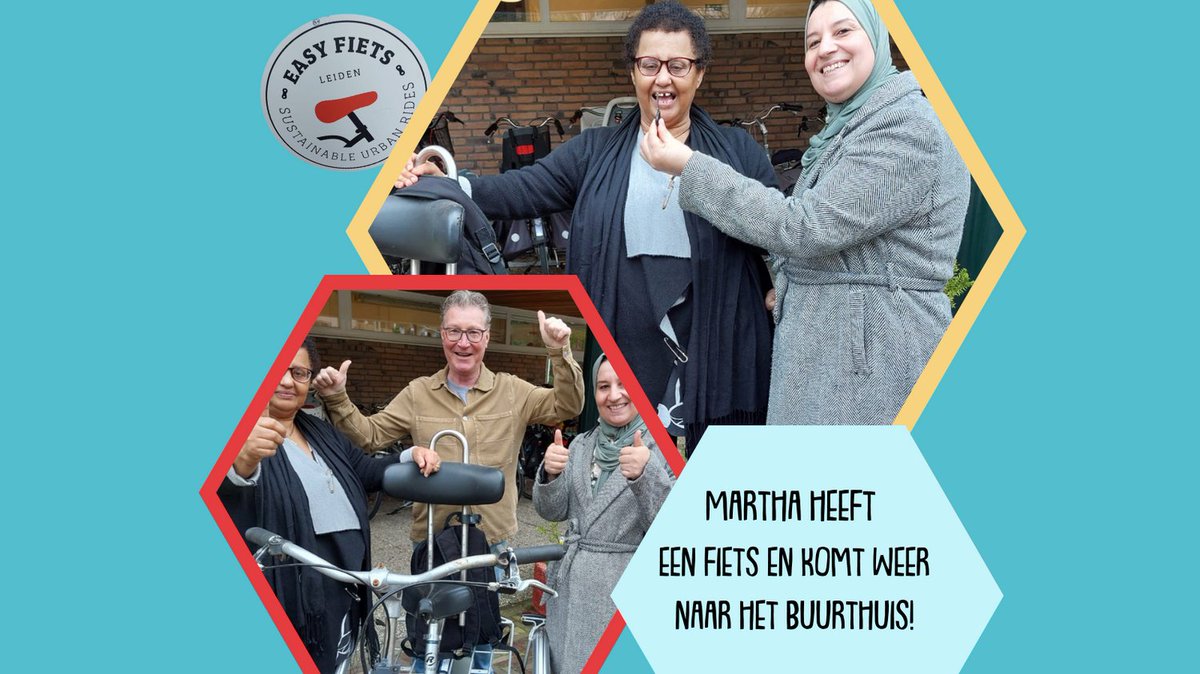 Martha deed vroeger mee aan allerlei activiteiten in het buurthuis. Maar omdat ze geen vervoer meer had, moest ze daarmee stoppen en bleef ze noodgedwongen thuis. Naima van BuZz zorgde voor een driewieler,  zodat Martha weer naar het buurthuis kan komen.