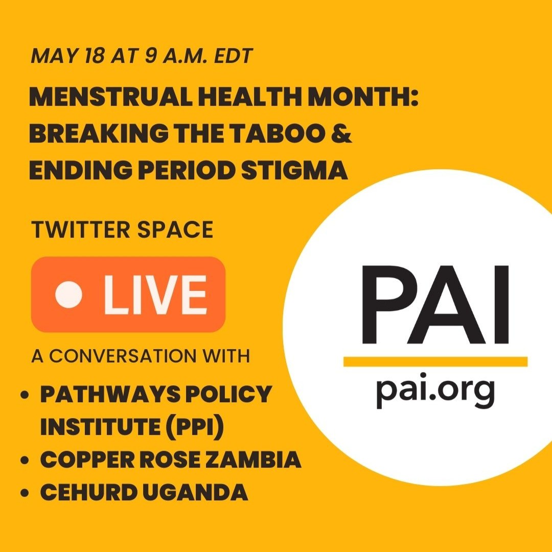 Period poverty is a real issue that affects millions of girls and women worldwide.🩸🌎 

@pai_org is committed to building a world where no one is held back because of their period. Join the conversation happening Thursday! Set a reminder ▶️bit.ly/3LYDmFo #PeriodPoverty