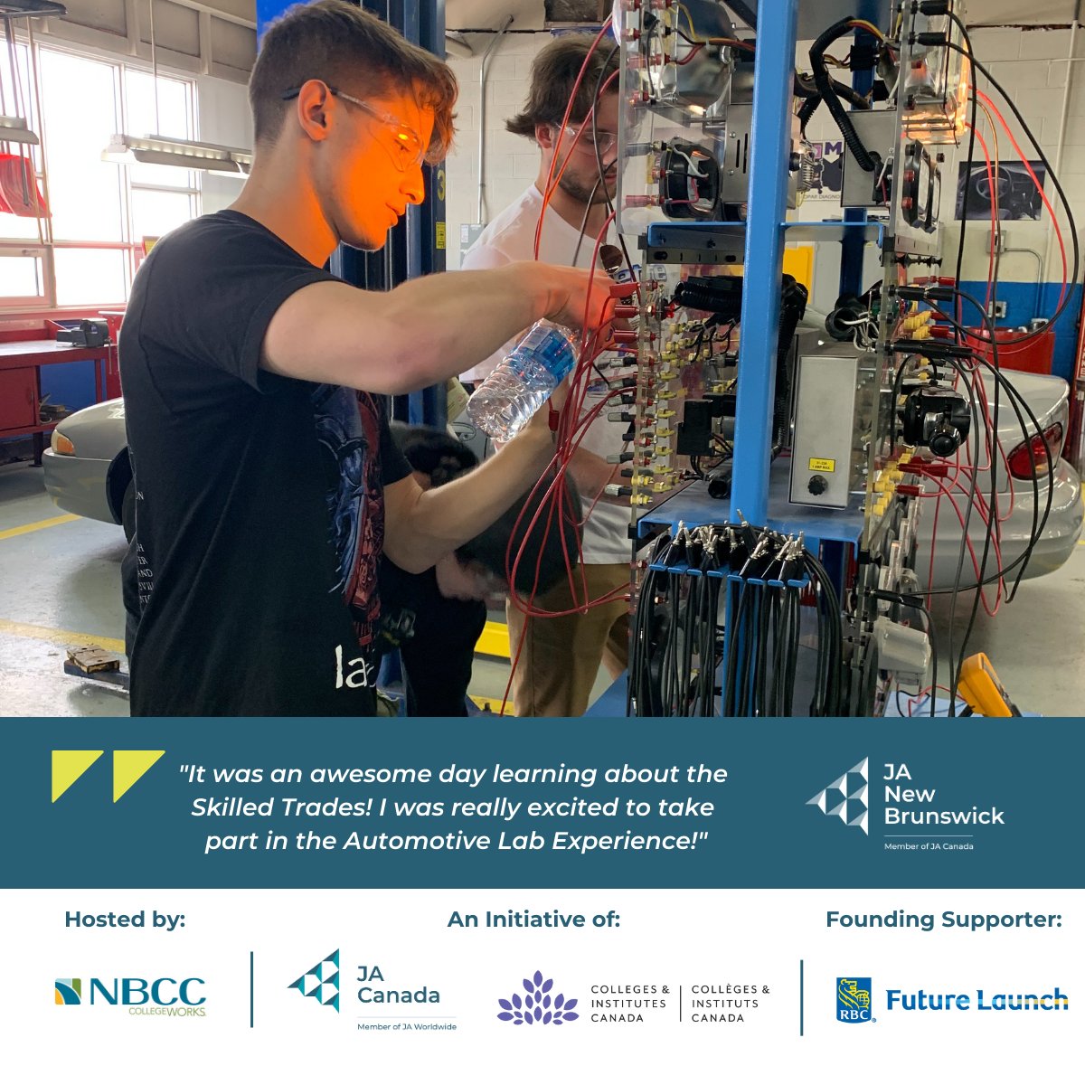 Students from Riverview took part in the “JANB World of Choices Skilled Trades Summit” at @myNBCC! Students had hands-on experiences and learned about the programs and careers available to them! Thank you to NBCC, @rbc & @collegecan for your support!

#rbcfuturelaunch @ja_canada