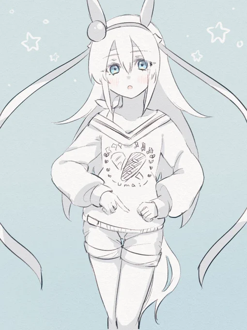 謎ポーズのタマちゃんらくがき