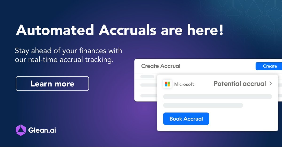 Get a more accurate picture of your financials and never miss reporting an expense again. Upgrade to Glean.ai today!

glean.ai/post/introduci…