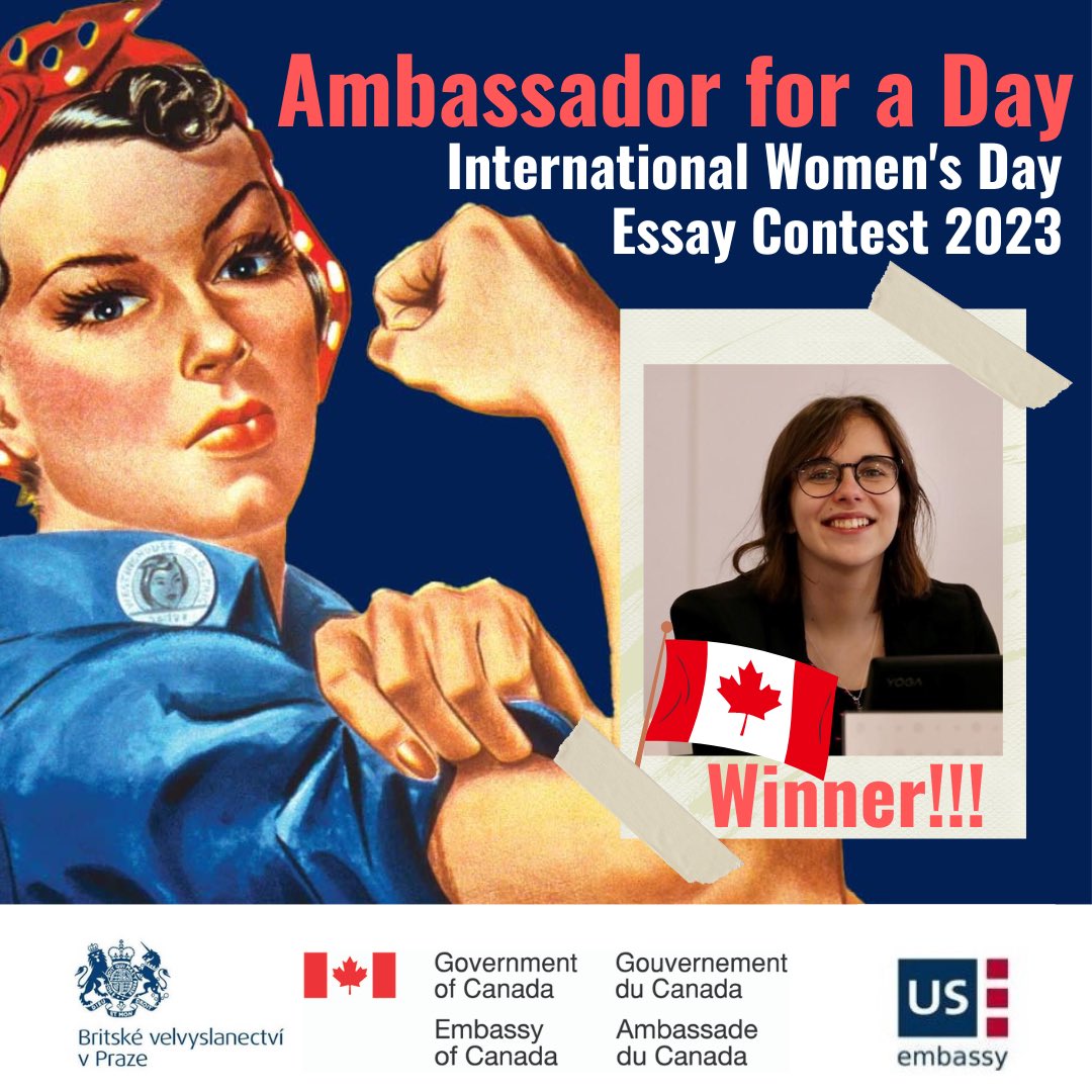 Congratulations to @nemcovatina, selected to be 🇨🇦’s #AmbassadorForADay. We are looking forward to welcoming you! #SheLeadsHere @EyesAbroad