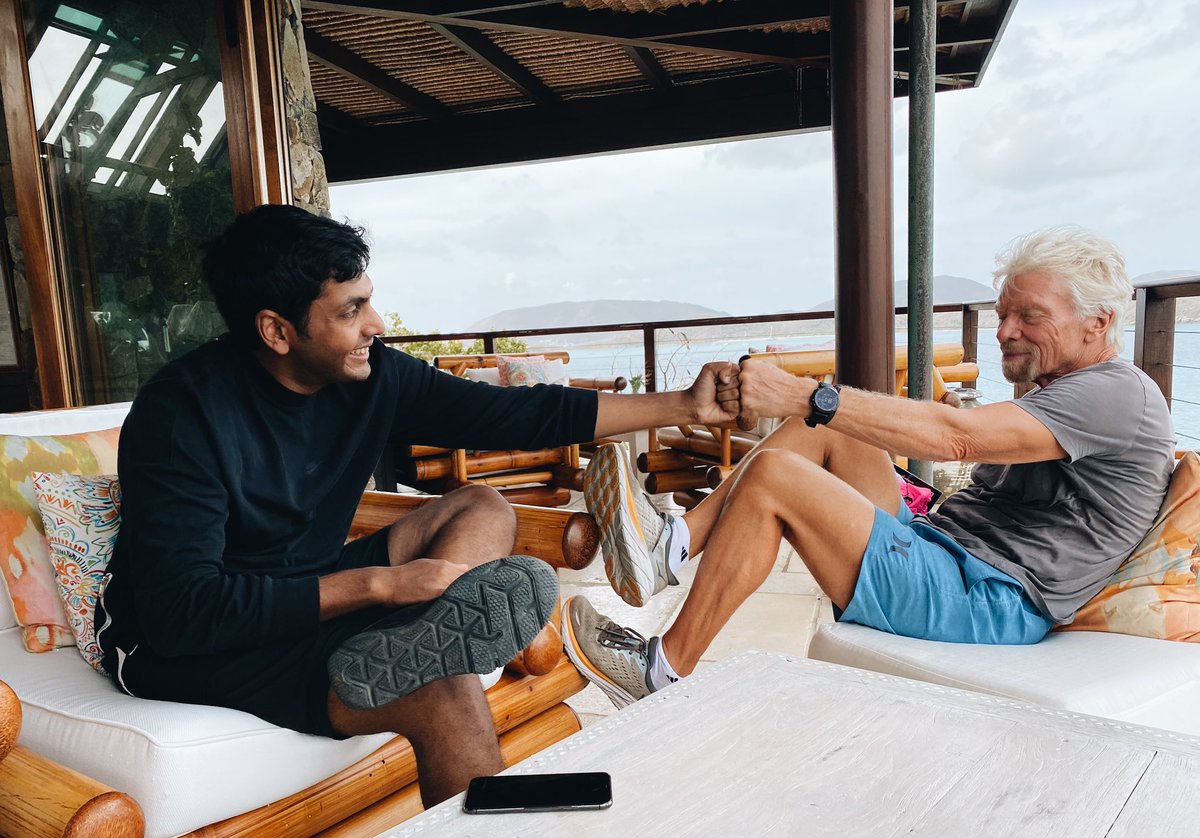 Bhanoob's tweet photo. Had the most amazing time with @richardbranson this week talking about technology, Sri Lanka and the future of AI. https://t.co/3lGqdYC8YD