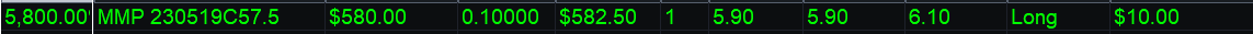 Traders_Paradis's tweet photo. BOOM! Thank you $MMP :) $10 option --> 5800% profit https://t.co/9uxXeekU13